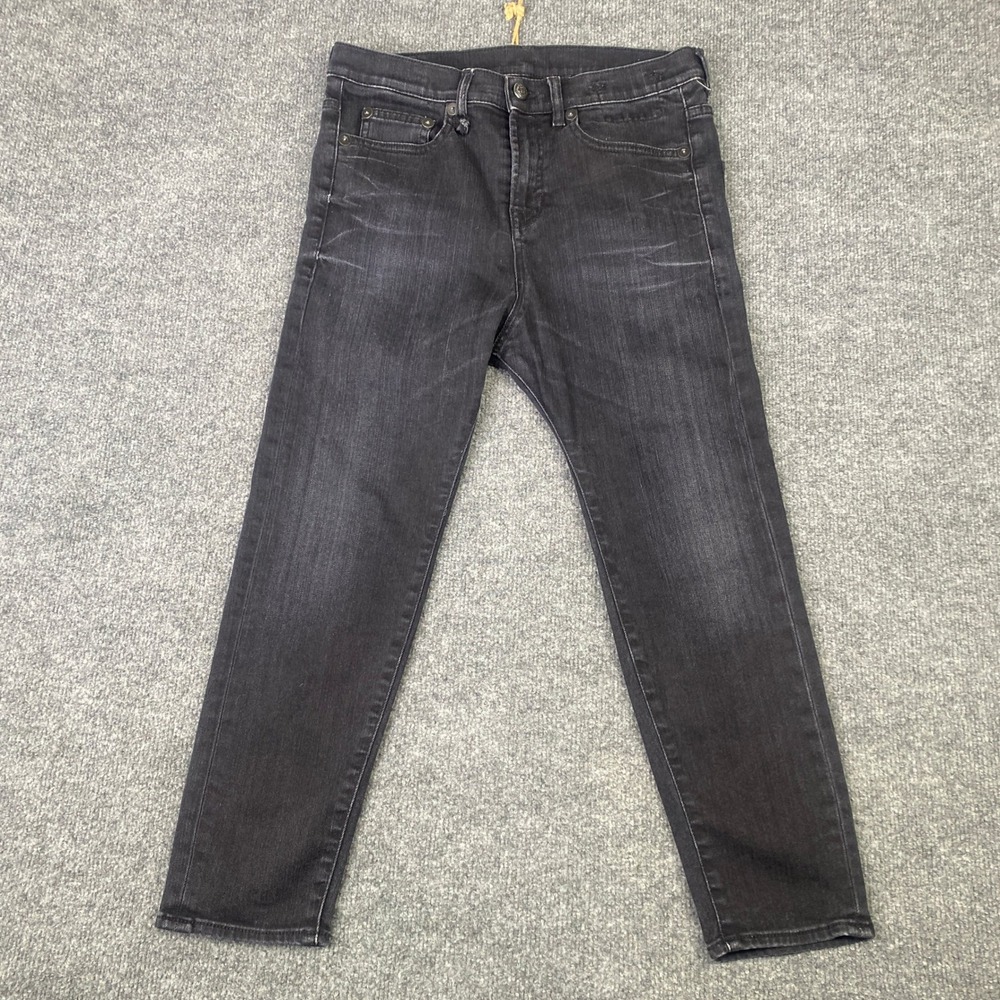 R13 Drop Skinny Jeans Faded Black Made in Italy Size 26